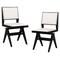 Black White Faux Sherpa Dining Chair Set 2 Swivel Rubber Wood Armless